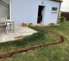 Début des travaux terrasse
