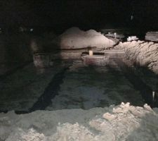 Vue de nuit des fondations