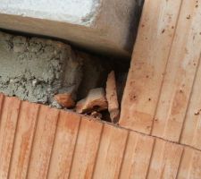 Les derni&egrave;res rang&eacute;s en dessous  des appuis  les briques sont diff&eacute;rentes, pourquoi?