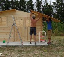 Pose des plaques osb du toit