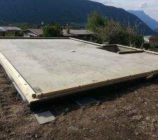 Préparation de la dalle pour montage des murs