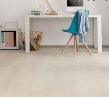 Parquet blanc noble en situation