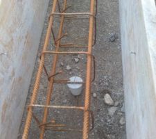 Mise en place des plots sous les armatures