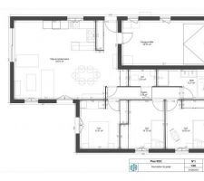 Agrandissement pour salle de bain/perte du 2eme WC/réduction taille salon séjour/aménagement des meubles