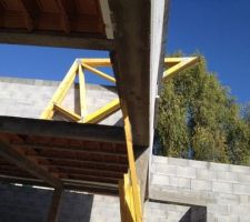 Livraison des élements de charpente