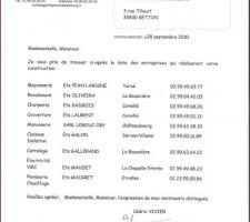 Liste des entreprises