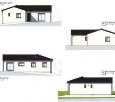 Les différentes façades de la maison