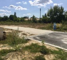 Accès chantier réalisé, compteur d'eau posé....Tout est prêt pour le début des travaux prévu le 19/09!