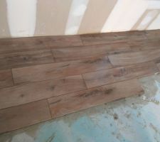 Carrelage effet parquet chambre et dressing