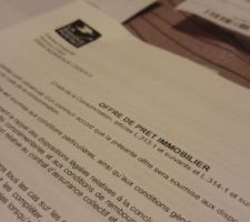 Offre de prêt reçue
