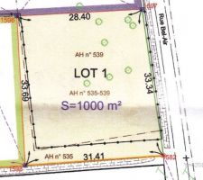 Plan de notre terrain