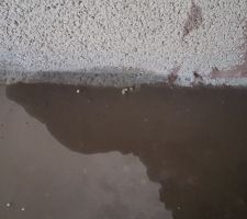 On retarde un peu le placo au sous sol afin de s'assurer que la maison soit étanche avec le crépi.
Nous avons  encore une nouvelle infiltration d eau, après les infiltrations par le plafond du sous sol, maintenant l'eau passe par le sol.