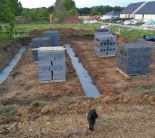 Fin du terrassement et début des fondations