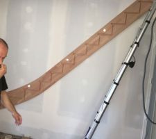 Escalier bois avec spot integré