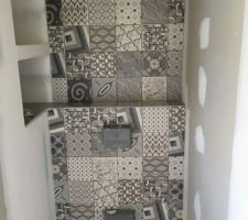 Carreaux de ciments toilette Etage