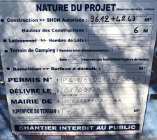 Permis affiché