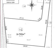 Voici le plan de notre terrain, avec l'all&eacute;e privative