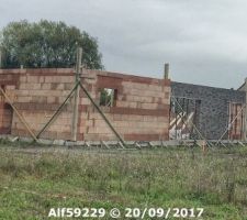 Élévation des murs RDC (vue arrière)