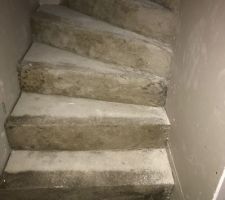 Notre horrible escalier qui a dû être repris suite à une erreur de hauteur et profondeur de marche