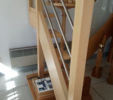 Escalier prévu, avec contremarche en plus
