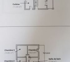 Voici le plan du rdc et du R+1