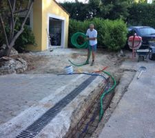 Passage des gaines dans la longrine