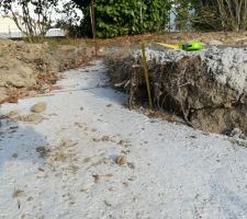 Niveau de la terre entre les fondations très hautes ! (+ de 20cm)