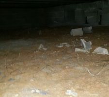 Vide sanitaire avec parpaings en vestige