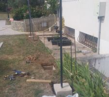 Petit chantier en preparation etendage de madame