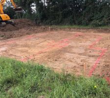 Tracer de la maison sur le terrain