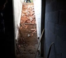 Preparation pour l'escalier de service