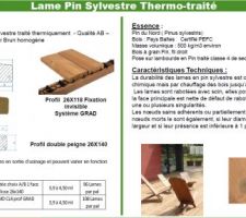 Lame pin thermotraité