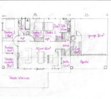 Voici le plan de notre future maison, avec des aménagements possible selon avis