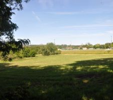 Vue depuis le fond du terrain