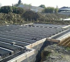 La dalle beton du RDC