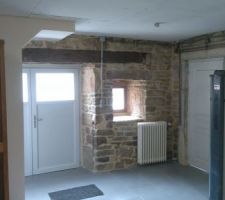 Mur exterieur buanderie jointé