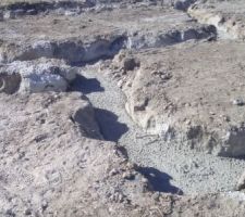 Les fouilles ont été remplies de "gros béton"