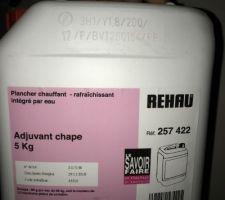 Additif pour chape avec chauffage au sol