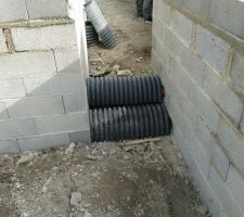 Foureaux pour passage eau terre et elec entre le garage et la maison