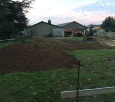 Début du terrassement de la maison