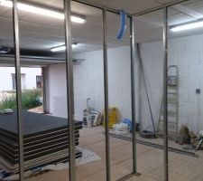 Doublage du garage et cloisons