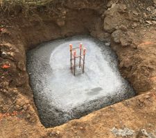 Coulage des plots béton semaine 38