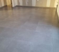 Pièce de vie / cuisine 
Carreaux 60 x 60 rectifiés