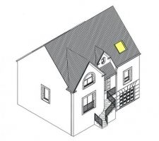 Visualisation 3D de la maison après avenant sur les combles