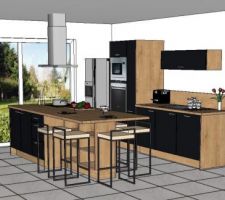 Cuisine fournie hors électroménager pour mieux gérer le budget.