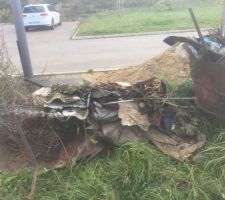 D&eacute;chets retrouv&eacute;s sur le terrain