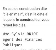 Déclaration H1 à mettre à la date de remise des clés