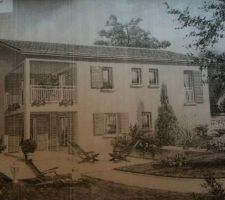 Alors la s est juste pour la terrasse qui sera comme ca mais a droite avec porte d entree