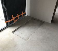 Chape terminée avec la reserve pour le tapis