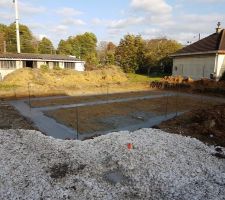 Début des travaux !!! coulage des fondations....youpiiii